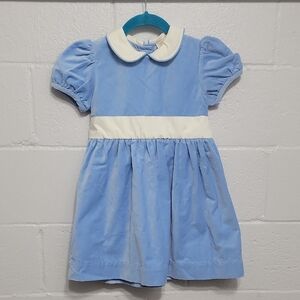 The Beaufort Bonnet Company Light Blue Dress with Peter Pan Collar And Tie Bow